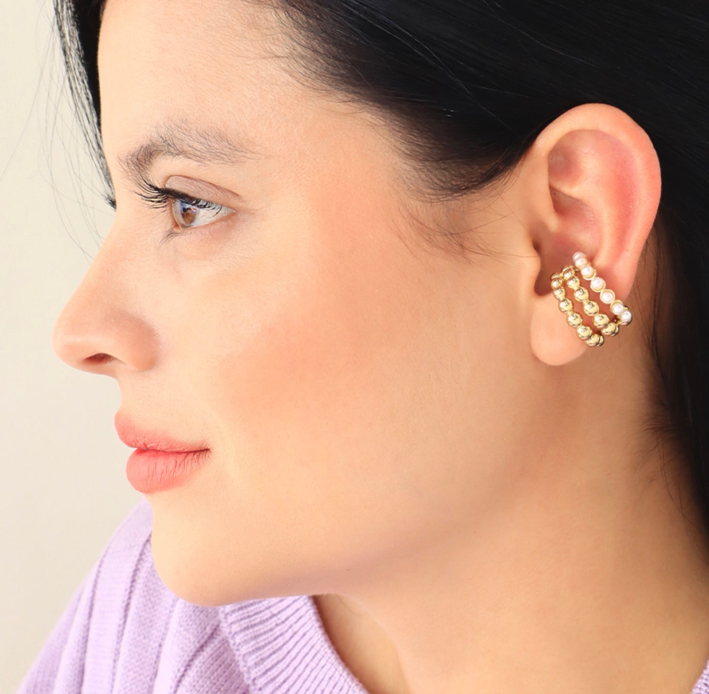 Earcuff perlas